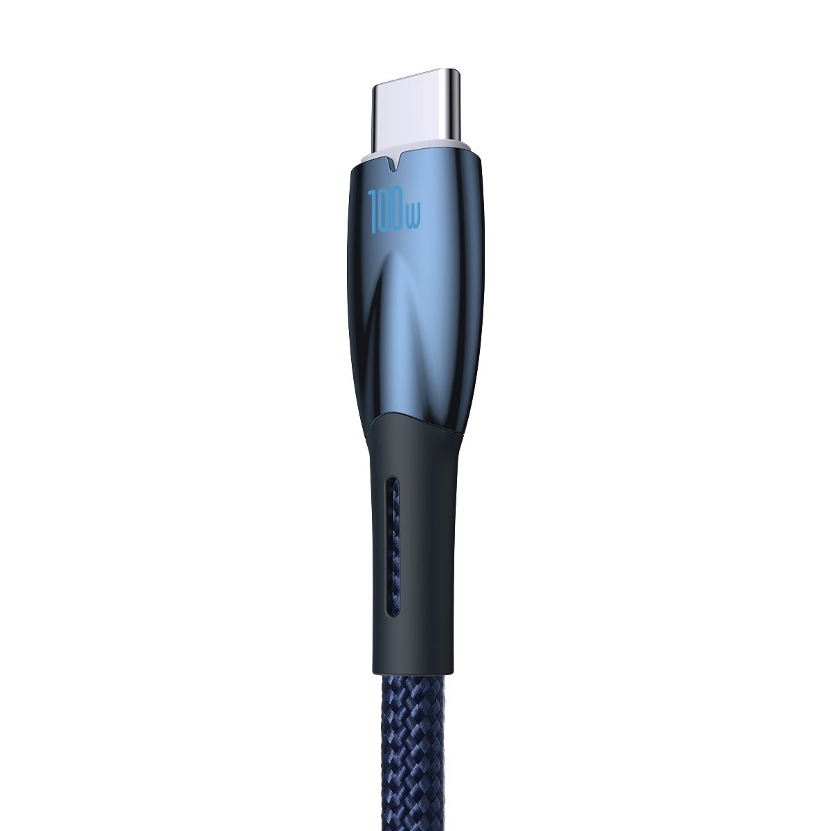 Kabel USB-A do USB-C Baseus Glimmer Series do ładowania i transmisji danych, 100 W, 1 m, niebieski