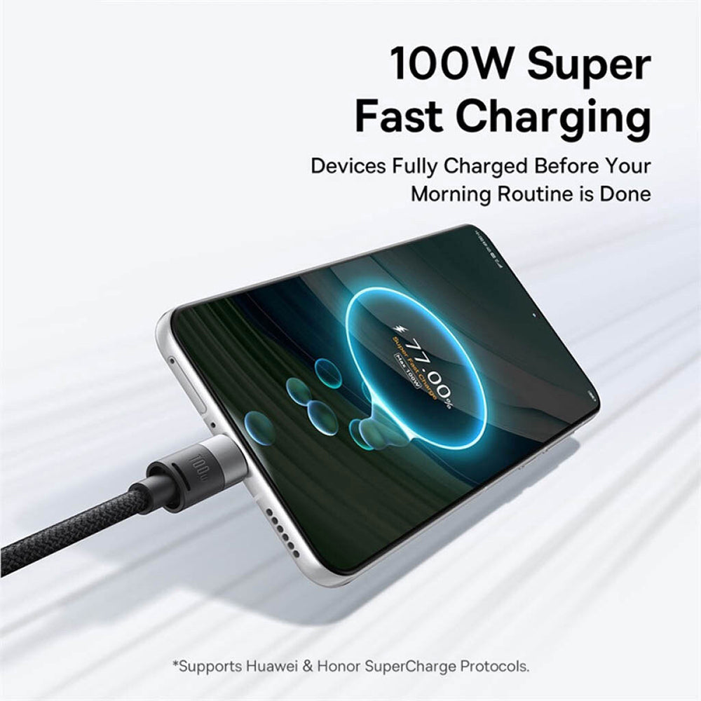 Kabel ładowania USB-A - Lightning / microUSB / USB-C Baseus StarSpeed, 100W, 1,5m, Biały P10319900211-00