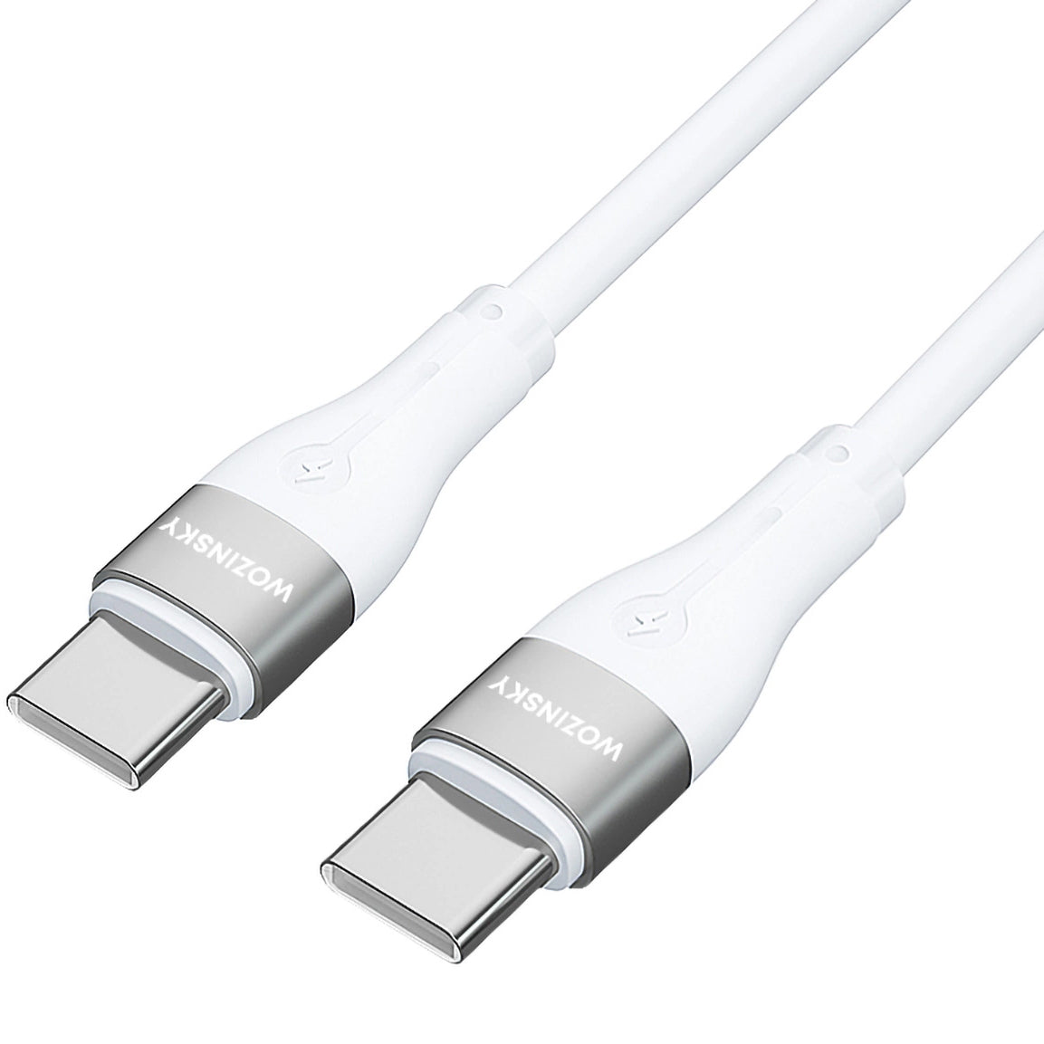 Kabel ładujący USB-C - USB-C WZK WSTCC1, 65W, 1m, biały 