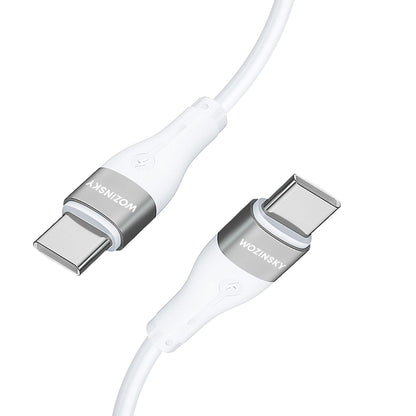 Kabel ładujący USB-C - USB-C WZK WSTCC1, 65W, 1m, biały 