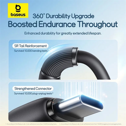 Kabel ładowania USB-C - Lightning / microUSB / USB-C Baseus Ultra Fast 3w1, 20W, 0,8m, Czarny P10377501111-00