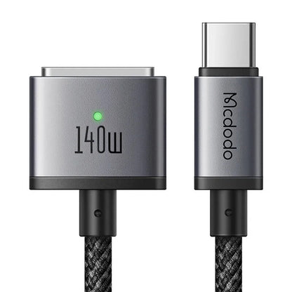 Kabel ładowania McDodo CA-1470, USB-C - MagSafe 3, 140W, 2m, Czarny