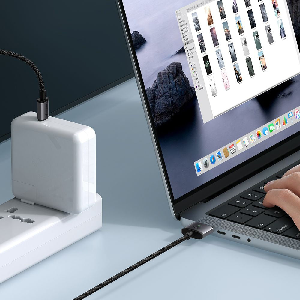 Kabel ładowania McDodo CA-1470, USB-C - MagSafe 3, 140W, 2m, Czarny