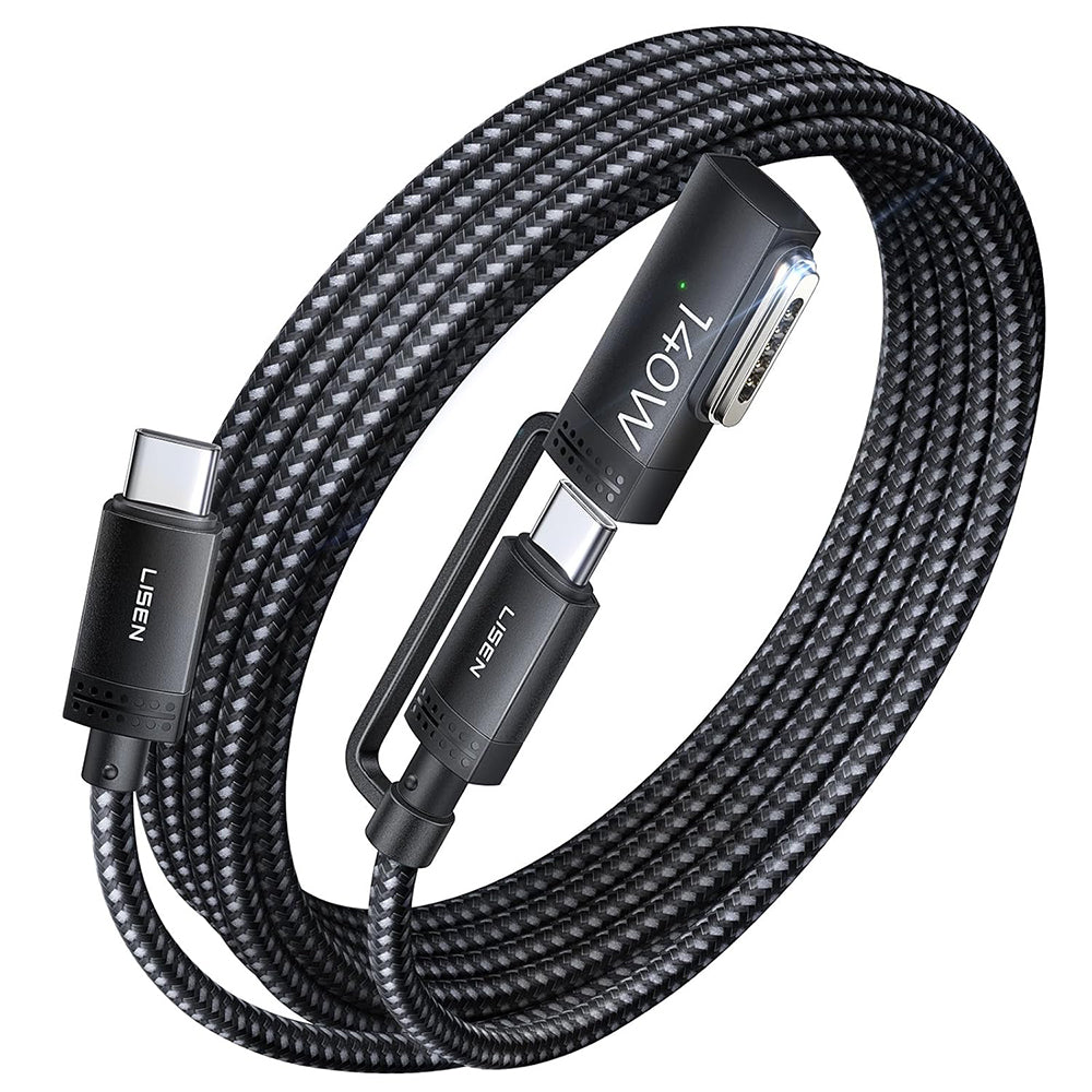 Kabel ładujący USB-C - USB-C / MagSafe 3 Lisen, 140W, 2m, Szary YL0124070021