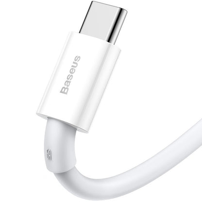 Kabel do ładowania i transmisji danych USB-A - USB-C Baseus Superior Series, 66 W, 1 m, biały CATYS-02