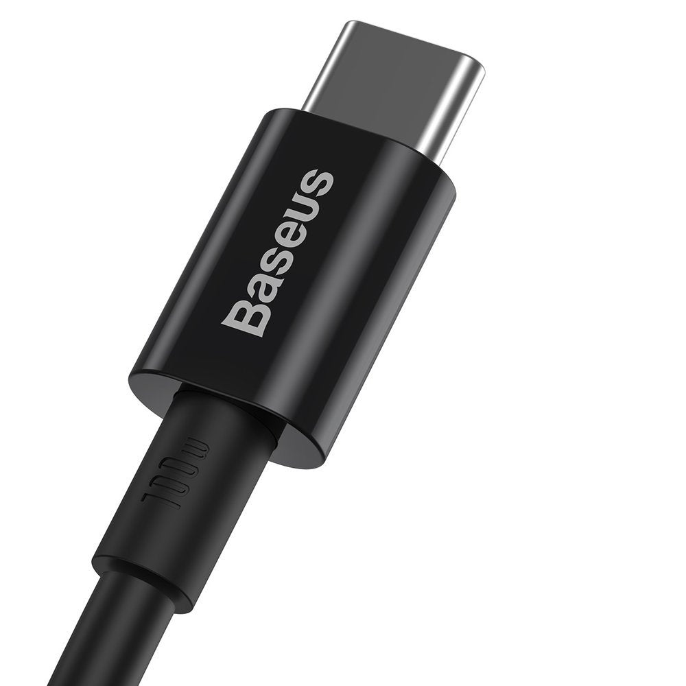 Kabel USB-C do ładowania i transmisji danych - USB-C Baseus Superior Series, 100W, 2m, czarny CATYS-C01