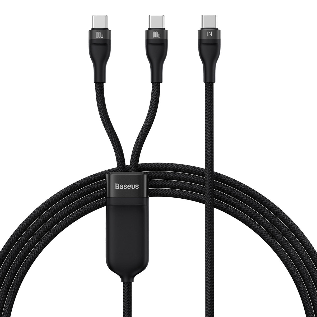 Kabel USB-C do transmisji danych i ładowania - USB-C Baseus Flash, 100 W, 1,5 m, czarny CASS060001