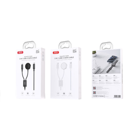 Ładowarka bezprzewodowa XO Design CX030 dla Apple Watch Series, USB-C, Biała