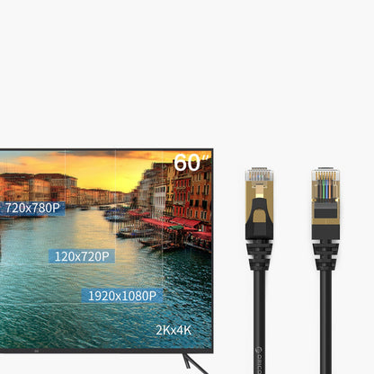 Orico PUG-C7 Network Cable, UTP, Cat7, 0.5m, Black