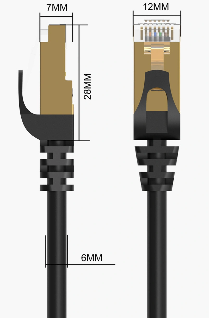 Kabel sieciowy Orico PUG-C7, UTP, Cat7, 3m, Czarny