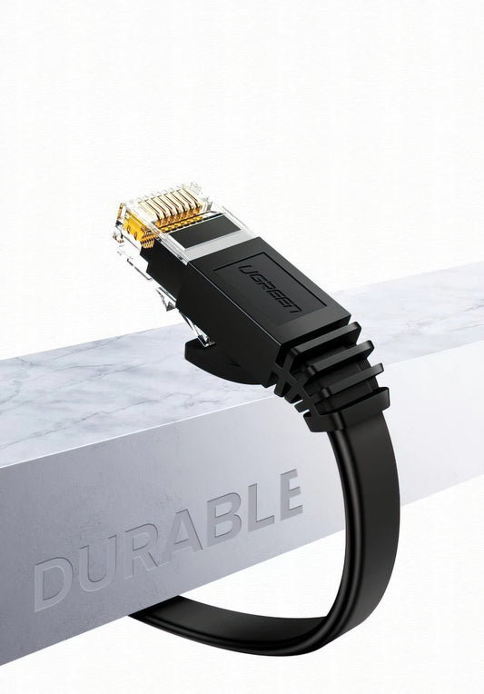 Kabel sieciowy UGREEN NW102 Flat, UTP, Cat6, 2m, Czarny