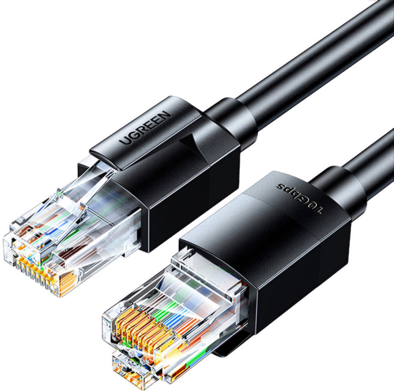 UGREEN NW315 Network Cable, UTP, Cat6A, 1m, Black