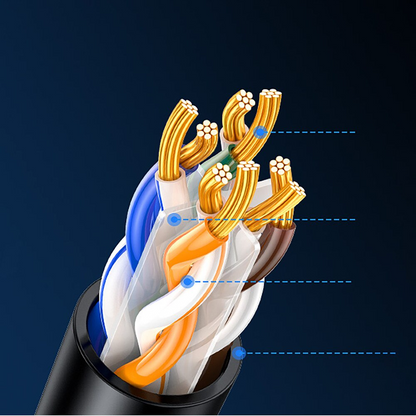 Kabel sieciowy UGREEN NW316, UTP, Cat6, 8m, Czarny