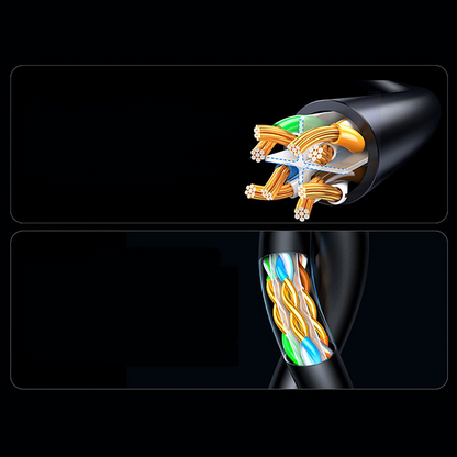 Kabel sieciowy UGREEN NW316, UTP, Cat6, 8m, Czarny