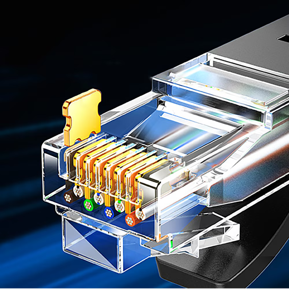 Kabel sieciowy UGREEN NW316, UTP, Cat6, 8m, Czarny