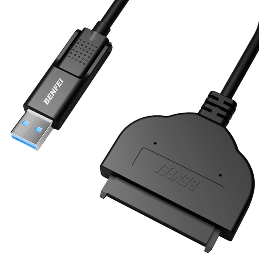 Kabel SATA Benfei, USB-A 3.0 / USB-C - SATA III, 0,27 m, Czarny