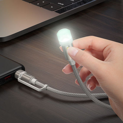 Kabel Led HOCO UA38C, USB-C / USB-A, 0,3m, Czarny