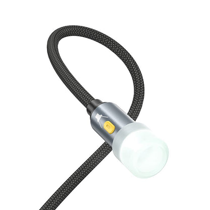 Kabel Led HOCO UA38C, USB-C / USB-A, 0,3m, Czarny