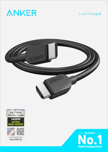Kabel wideo Anker, HDMI - HDMI, 8K, 1.8m, Czarny A8742011