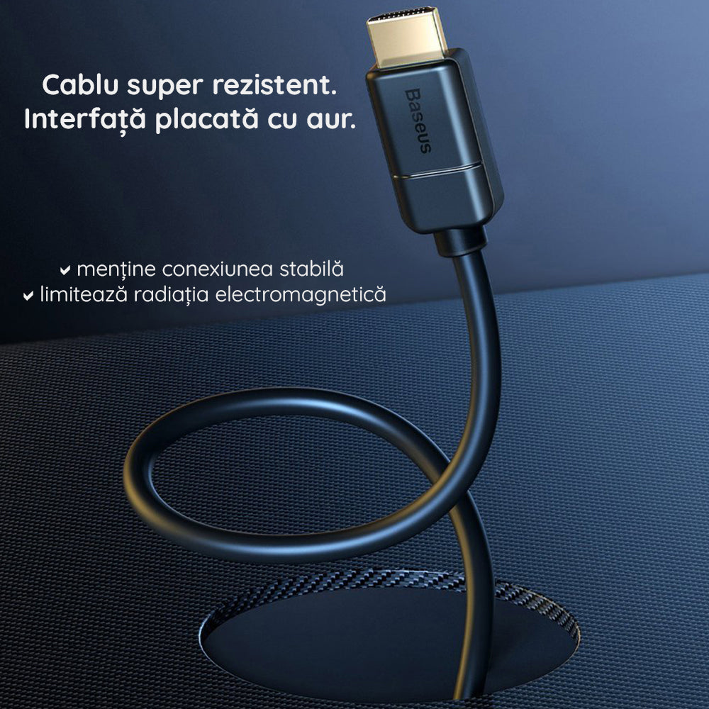 Kabel wideo Baseus High Definition, HDMI - HDMI, 4K, 5m, Czarny CAKGQ-D01