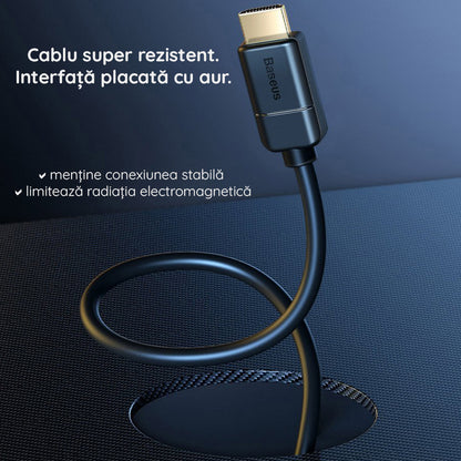 Kabel wideo Baseus High Definition, HDMI - HDMI, 4K, 5m, Czarny CAKGQ-D01