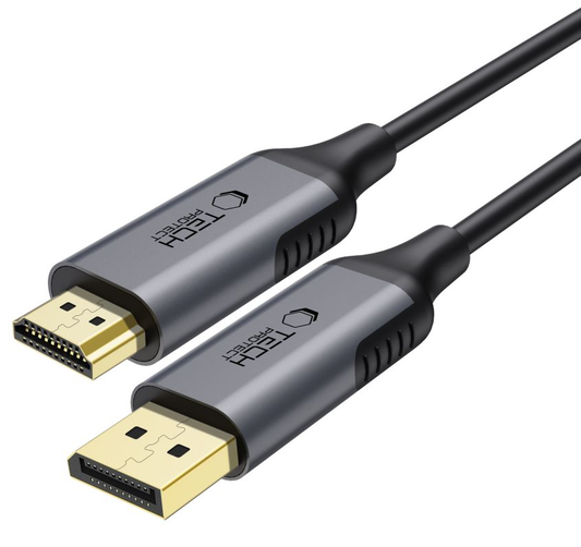 Kabel wideo Tech-Protect Ultraboost, DisplayPort - HDMI, 4K, 2m, Czarny