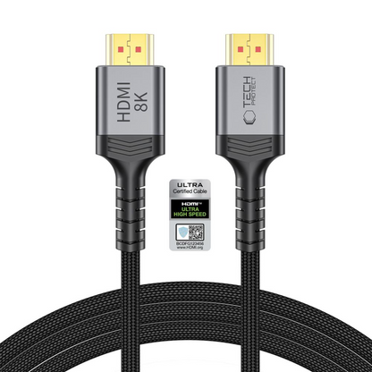 Kabel wideo Tech-Protect Ultraboost 2, HDMI - HDMI, 8K, 2m, Czarny