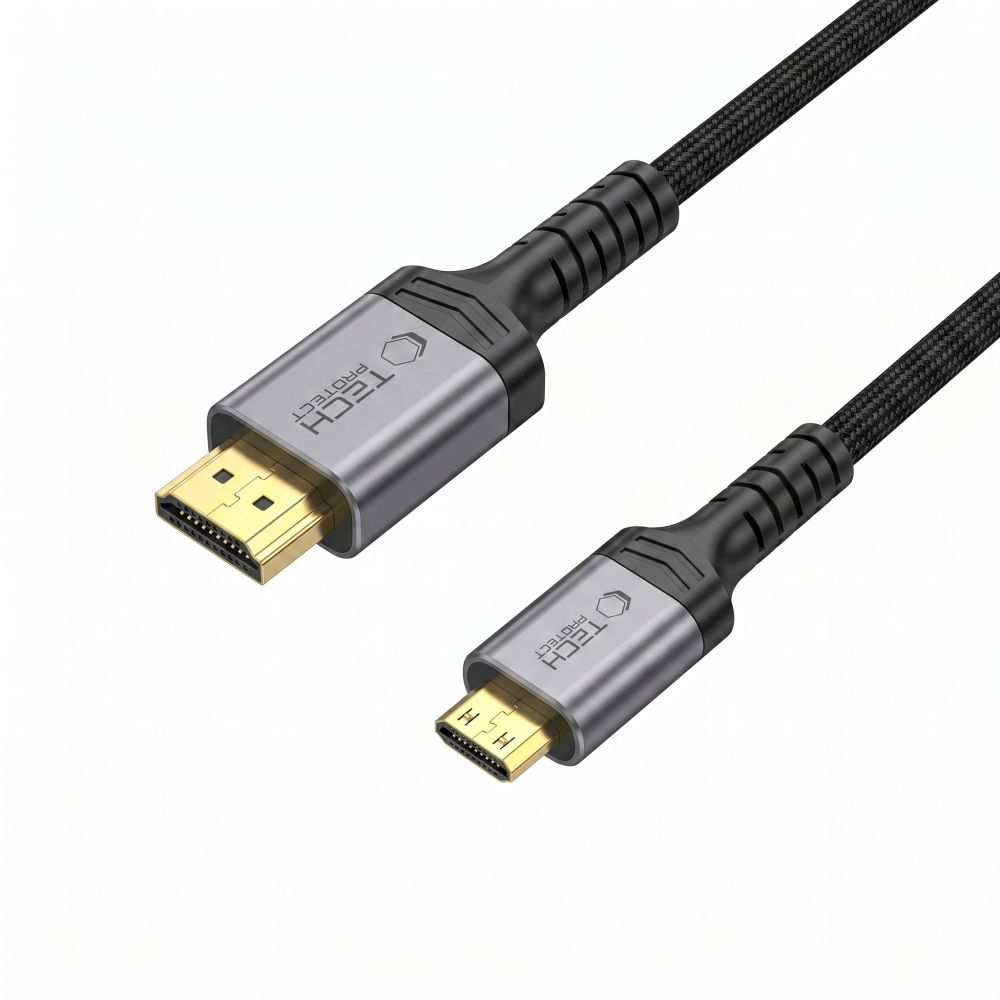 Kabel wideo Tech-Protect Ultraboost 2, miniHDMI - HDMI, 8K, 2m, Czarny