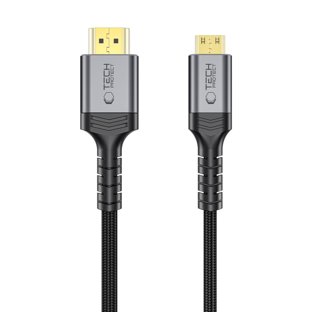 Kabel wideo Tech-Protect Ultraboost 2, miniHDMI - HDMI, 8K, 2m, Czarny