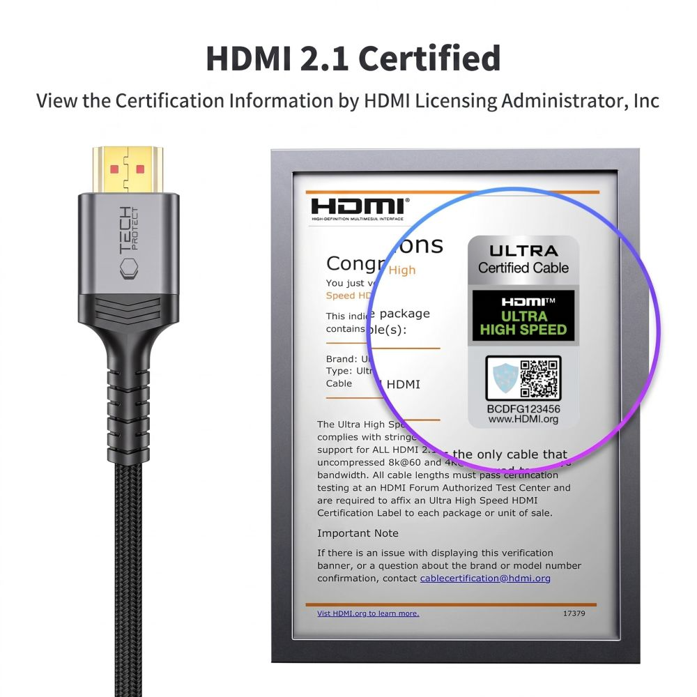 Tech-Protect Ultraboost 2 Video Cable, HDMI - HDMI, 8K, 3m, Black
