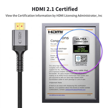 Kabel wideo Tech-Protect Ultraboost 2, HDMI - HDMI, 8K, 1m, Czarny