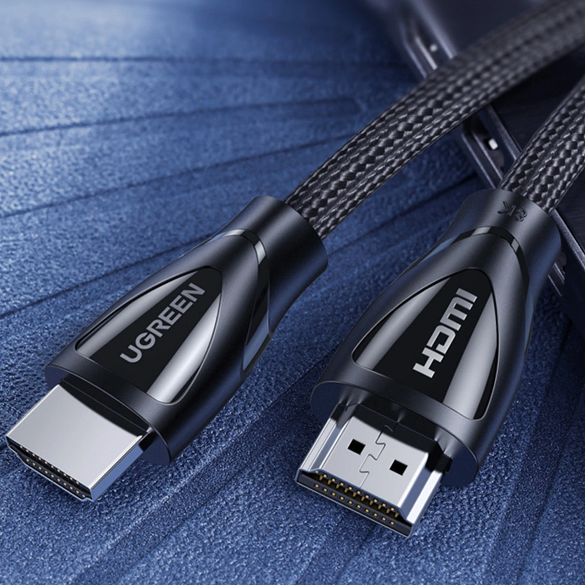 Kabel wideo UGREEN HD140, HDMI - HDMI, 8K, 1m, Czarny
