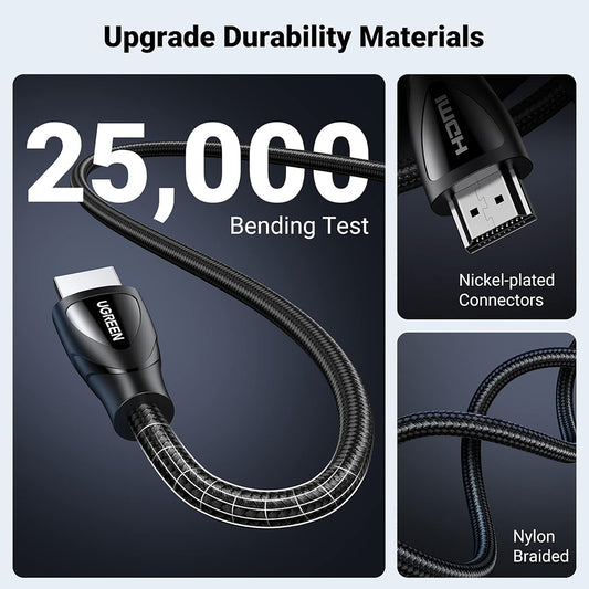 Kabel Video Ugreen HD140 (80405), HDMI - HDMI, 5m, Czarny