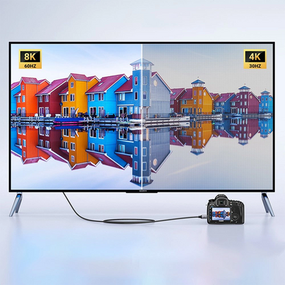 Kabel Video UGREEN HD163, miniHDMI - HDMI, 8K, 2m, Szary