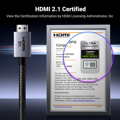 Kabel Video UGREEN HD171, HDMI - HDMI, 8K, 3m, Czarny