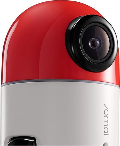 70mai Dash Cam Omni 360 X200, 1080P, 128Gb, Wi-Fi, GPS, AI, sterowanie głosowe, wyświetlacz 1,2 cala, Rosie X200-128-RED