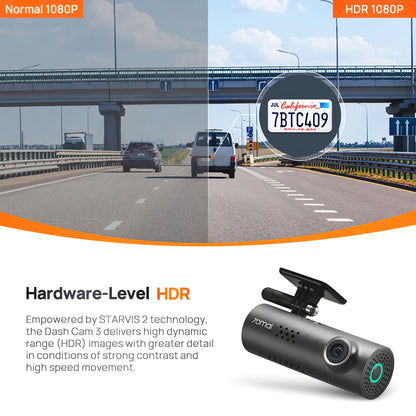 Camera Auto 70mai Dash Cam 3 M200, 1080P, Wi-Fi