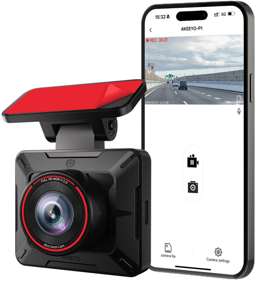 Kamera samochodowa Akeeyo P1, 1080P, Wi-Fi
