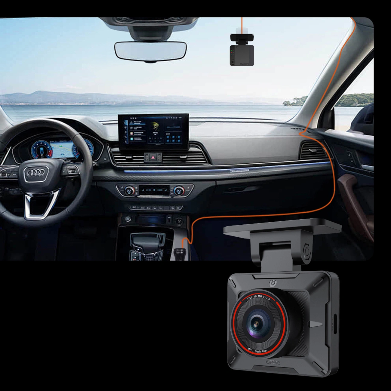 Kamera samochodowa Akeeyo P1, 1080P, Wi-Fi