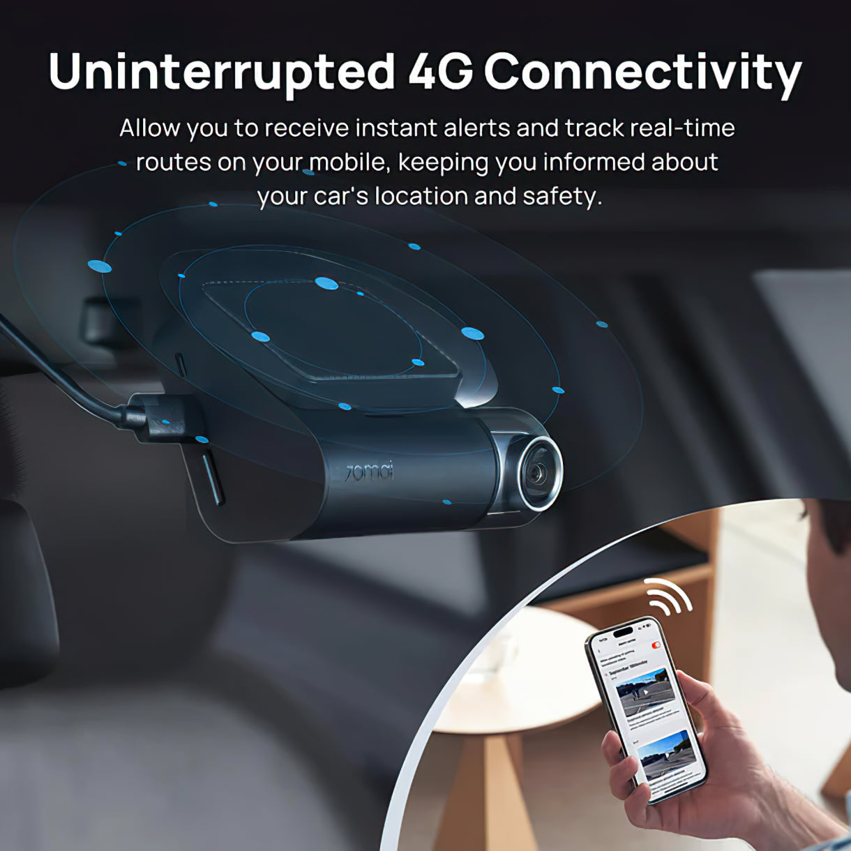 Kamera Samochodowa Przód Tył 70mai Dash Cam A510, 3K, GPS, Wi-Fi, Wyświetlacz 2 cale