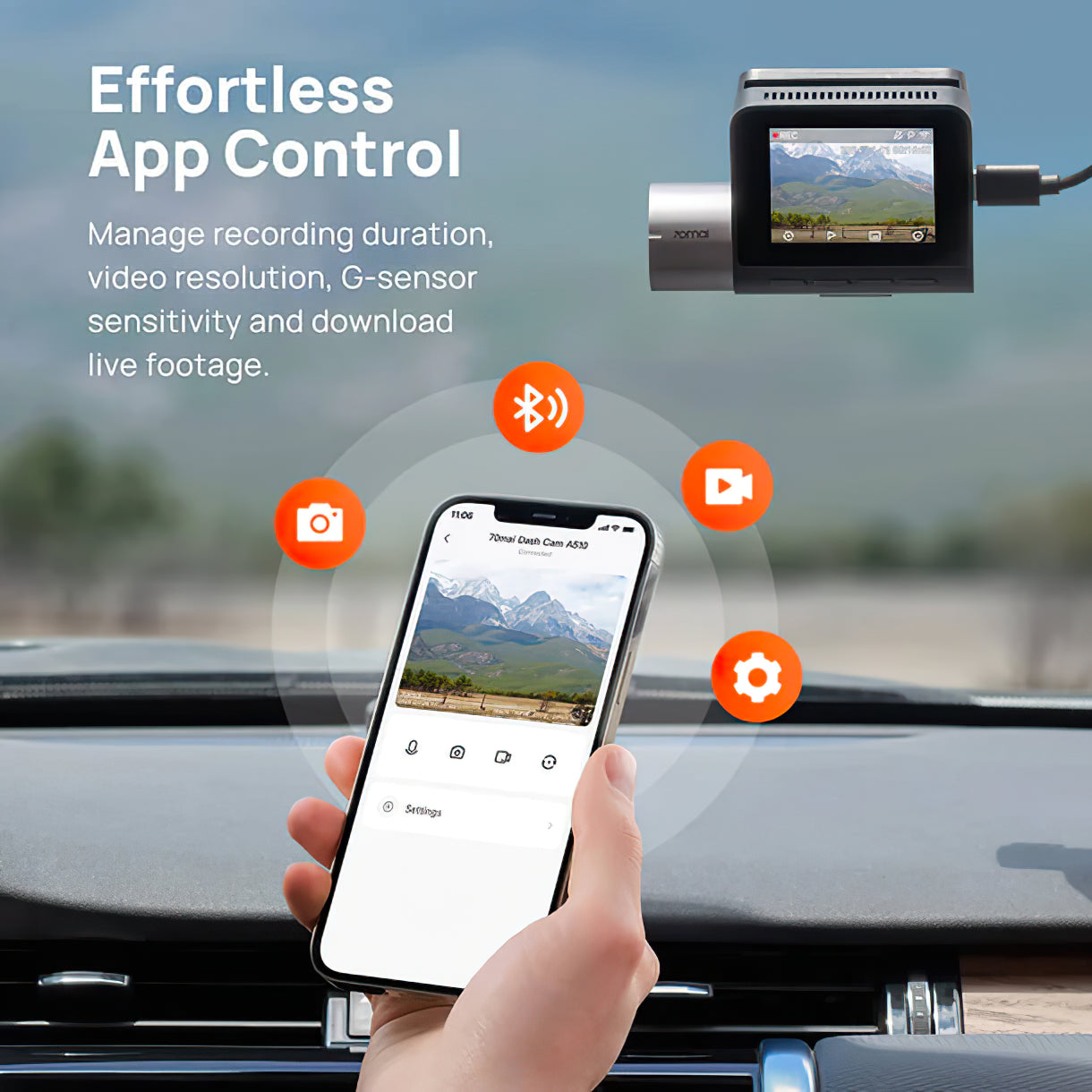 Kamera Samochodowa Przód Tył 70mai Dash Cam A510, 3K, GPS, Wi-Fi, Wyświetlacz 2 cale