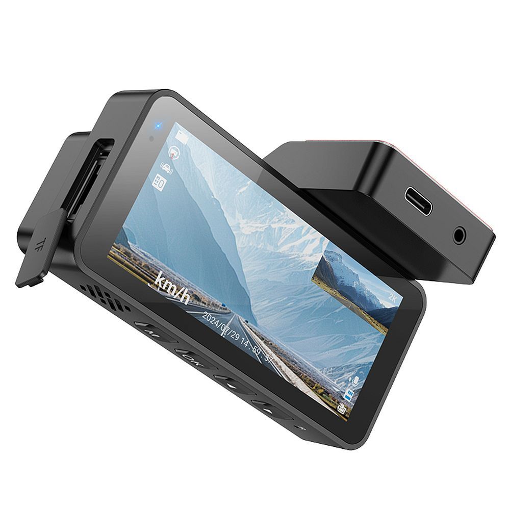 Kamera Samochodowa Przód Tył HOCO DV12, 2K, Wi-Fi, GPS, Wyświetlacz 3.69 cala