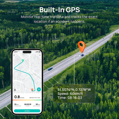 Kamera Samochodowa Przód Tył 70mai Dash Cam A510, 3K, GPS, Wi-Fi, Wyświetlacz 2 cale