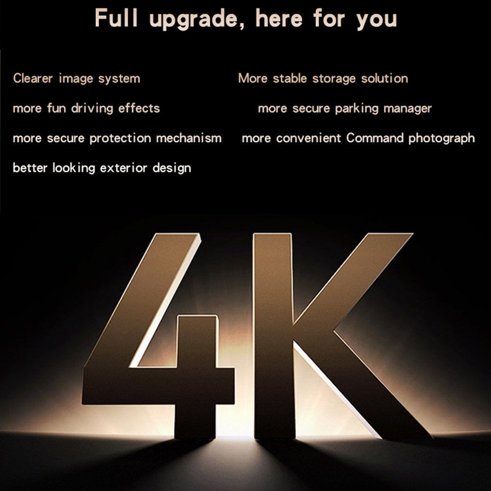 Yesido KM15 Front and Rear Car Camera, 4K, Wi-Fi, 2-inch Display