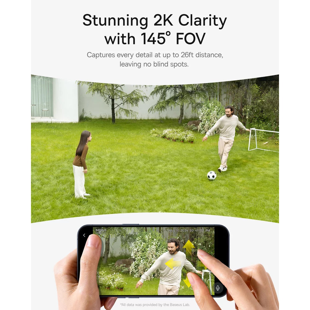 Kamera Monitorująca Baseus Solar S1, Wi-Fi, 2K, IP67, Panel Słoneczny, Zewnętrzna S0SW002130
