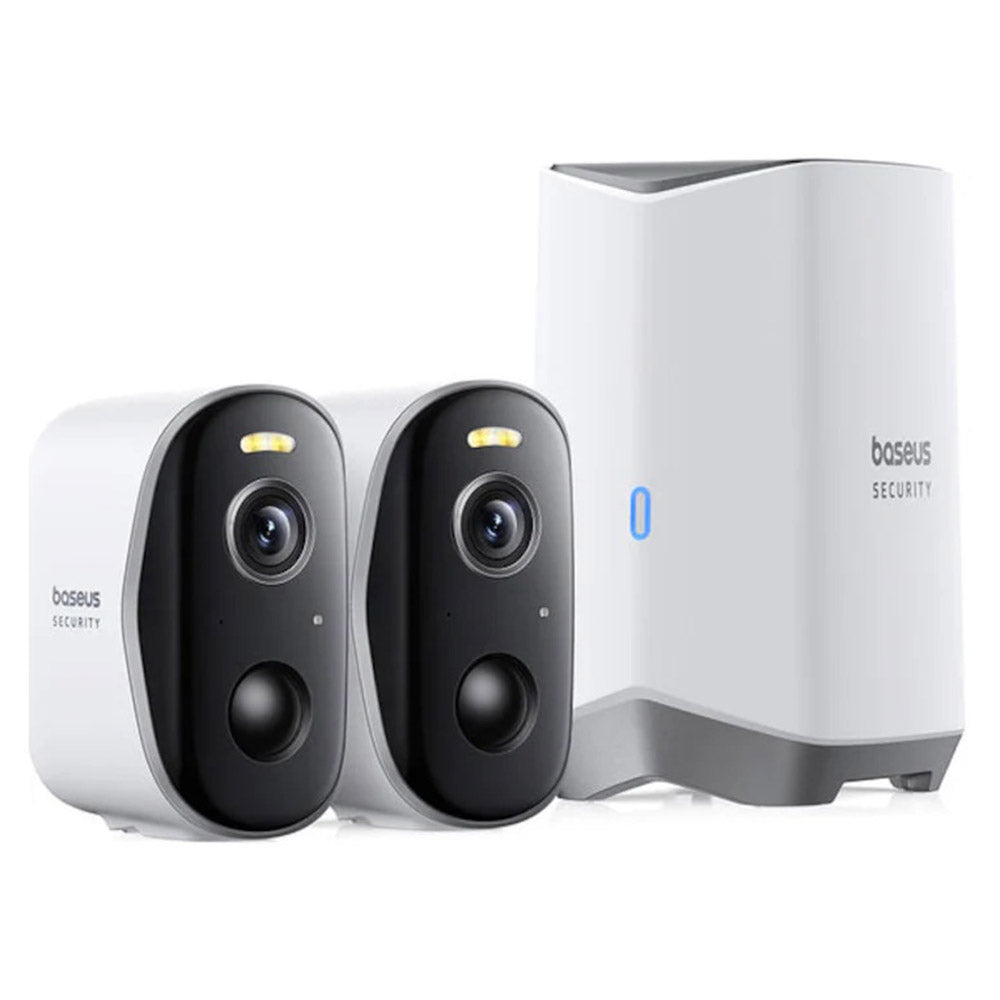 Kamera monitorująca Baseus N1 Plus, Wi-Fi, 2K, IP67, Zewnętrzna, Zestaw 2 sztuki S0TW012131