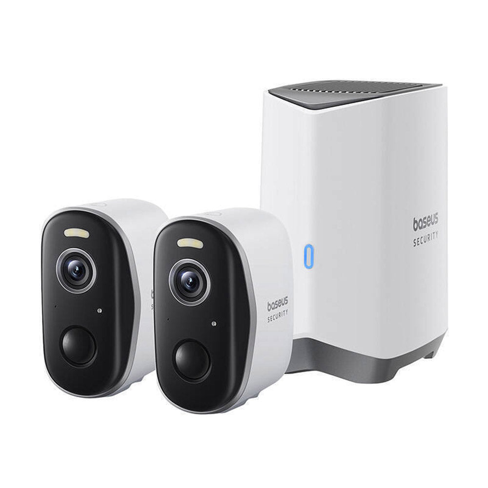 Kamera monitorująca Baseus N1 Plus, Wi-Fi, 2K, IP67, Zewnętrzna, Zestaw 2 sztuki S0TW012131