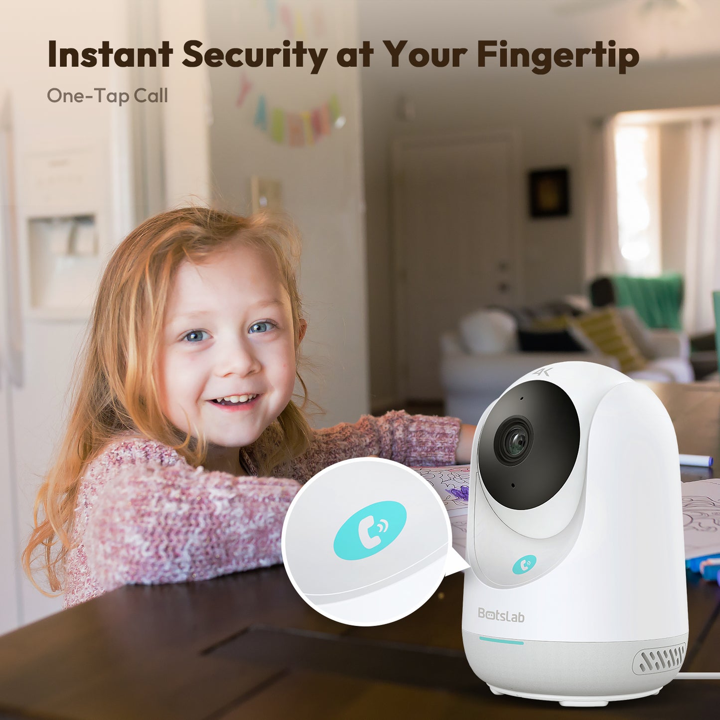 Surveillance Camera Botslab 3C Pro C224, Wi-Fi, 4K, Indoor 