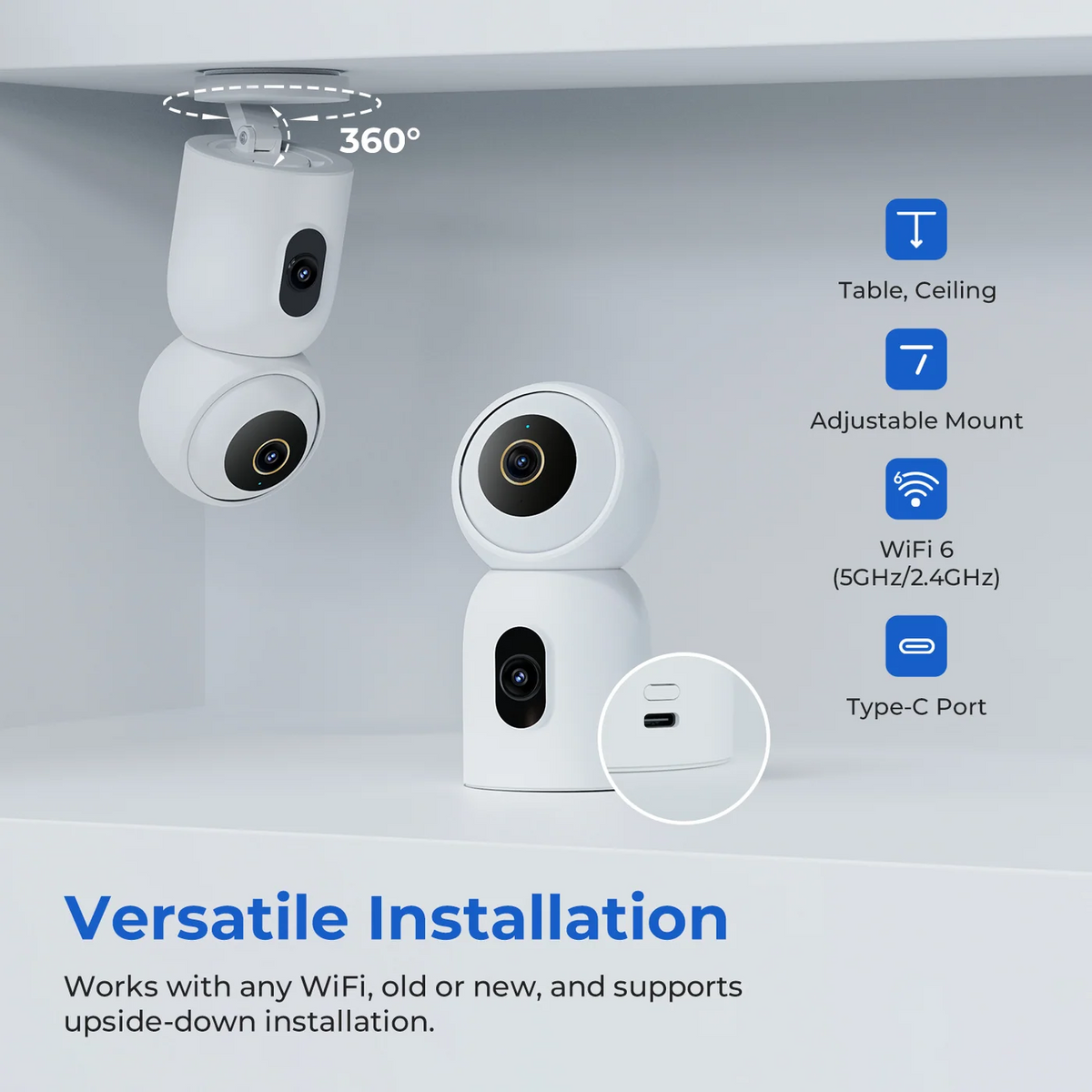 Kamera monitoringu iMILAB C30 Dual, Wi-Fi, 3K, do wnętrz CMSXJ111A