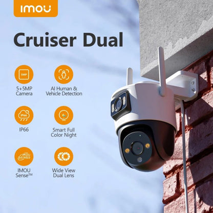 Kamera monitoringu Imou Cruiser Dual, Wi-Fi, 2.8K + 2K, IP66, zewnętrzna IPC-S7XP-8M0WED-0360B